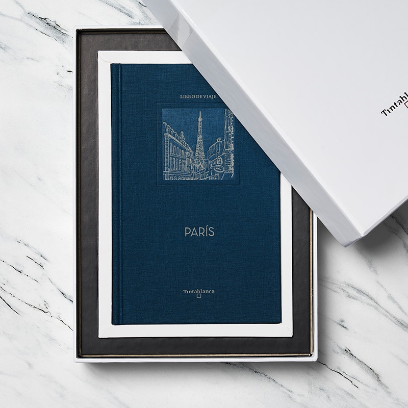 Caja Blanca de PARÍS + Colección de ocho láminas seleccionadas del libro en formato A5 - Tintablanca